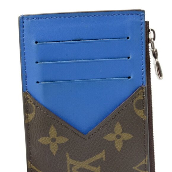 LOUIS VUITTON Blue Monogram Card Holder - Picture 5 of 10
